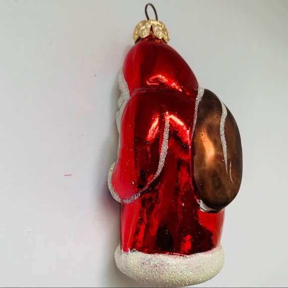 Vintage Glass Ornament Santa with Toy Bag - Picture 4 of 7